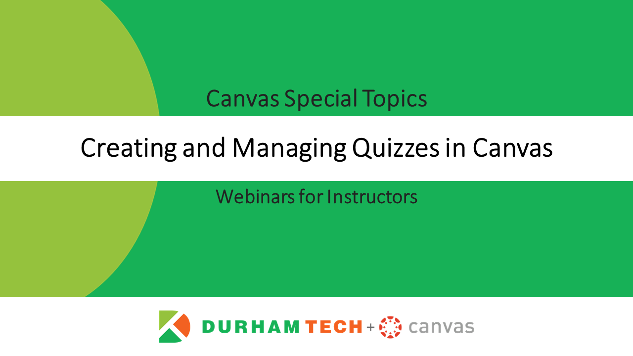 Thumbnail links to Creating and Managing Quizzes in Canvas Warpwire video